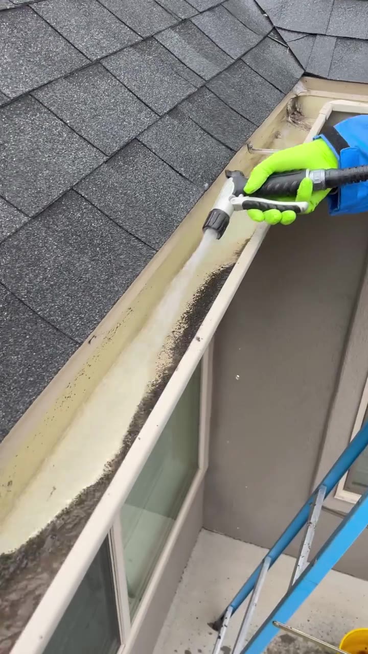 Detached gutters in Scarborough, fall sweep before the freeze