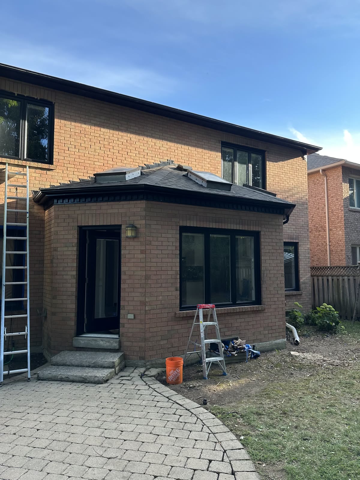 Garage interior, Pickering, full conversion to home gym