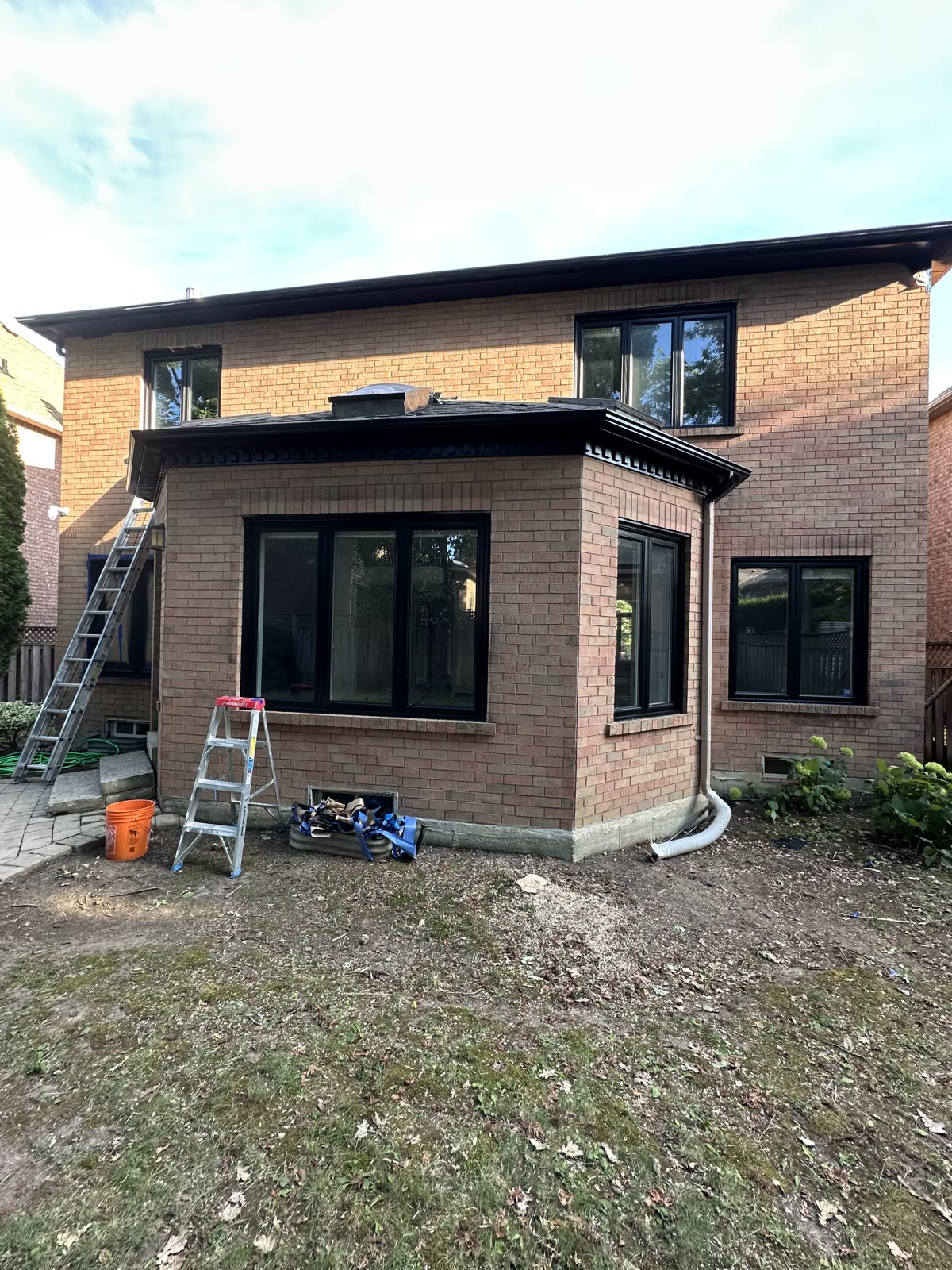 Front-yard interlock paint — Markham, unusual job, surprised result